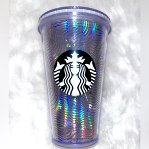 Starbucks 16oz cold tumbler Holographic waves